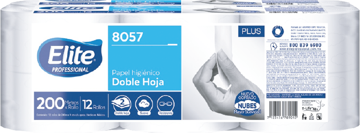 Papel Higiénico ELITE Junior Plus 8057 - 200 mts Doble Hoja