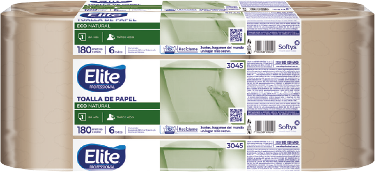 Toalla en Rollo ELITE Eco Natural 3045 - 180 mts Ecológica