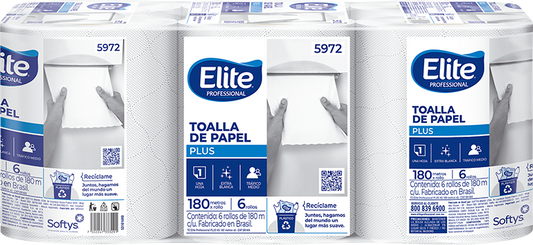 Toalla en Rollo ELITE 5972 Extra Blanco Plus - 180 mts